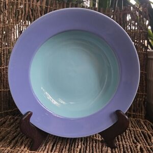 Lindt-Stymeist Colorways 2 Tone Purple Turquoise 9" Soup Pasta Bowl